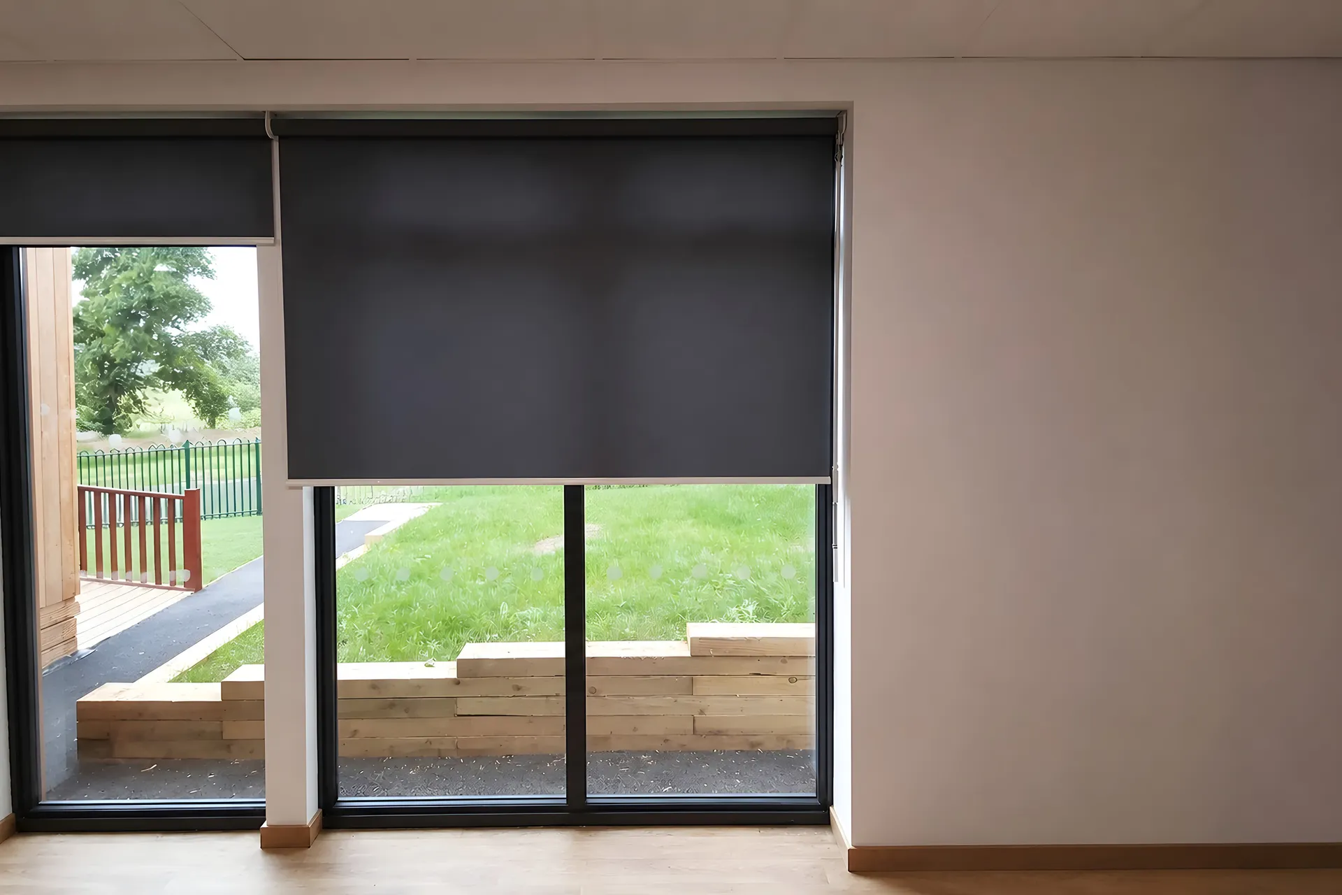 Dimout roller blind fitted at Crookhey Hall School