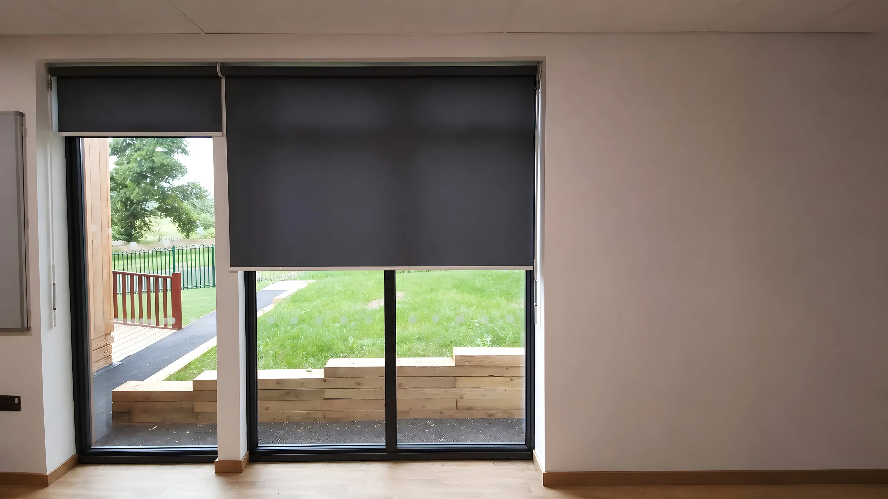 Dimout roller blind fitted at Crookhey Hall School