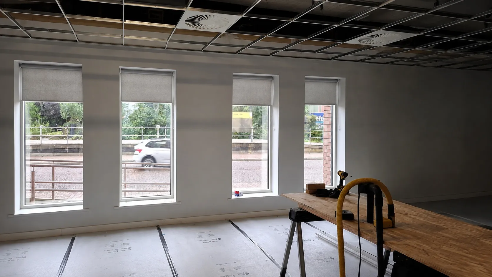 Blackout roller blinds fitted at DWP Salford