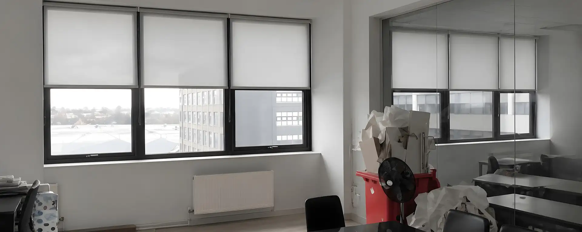 Commercial roller blinds installed for Manchester Property Group