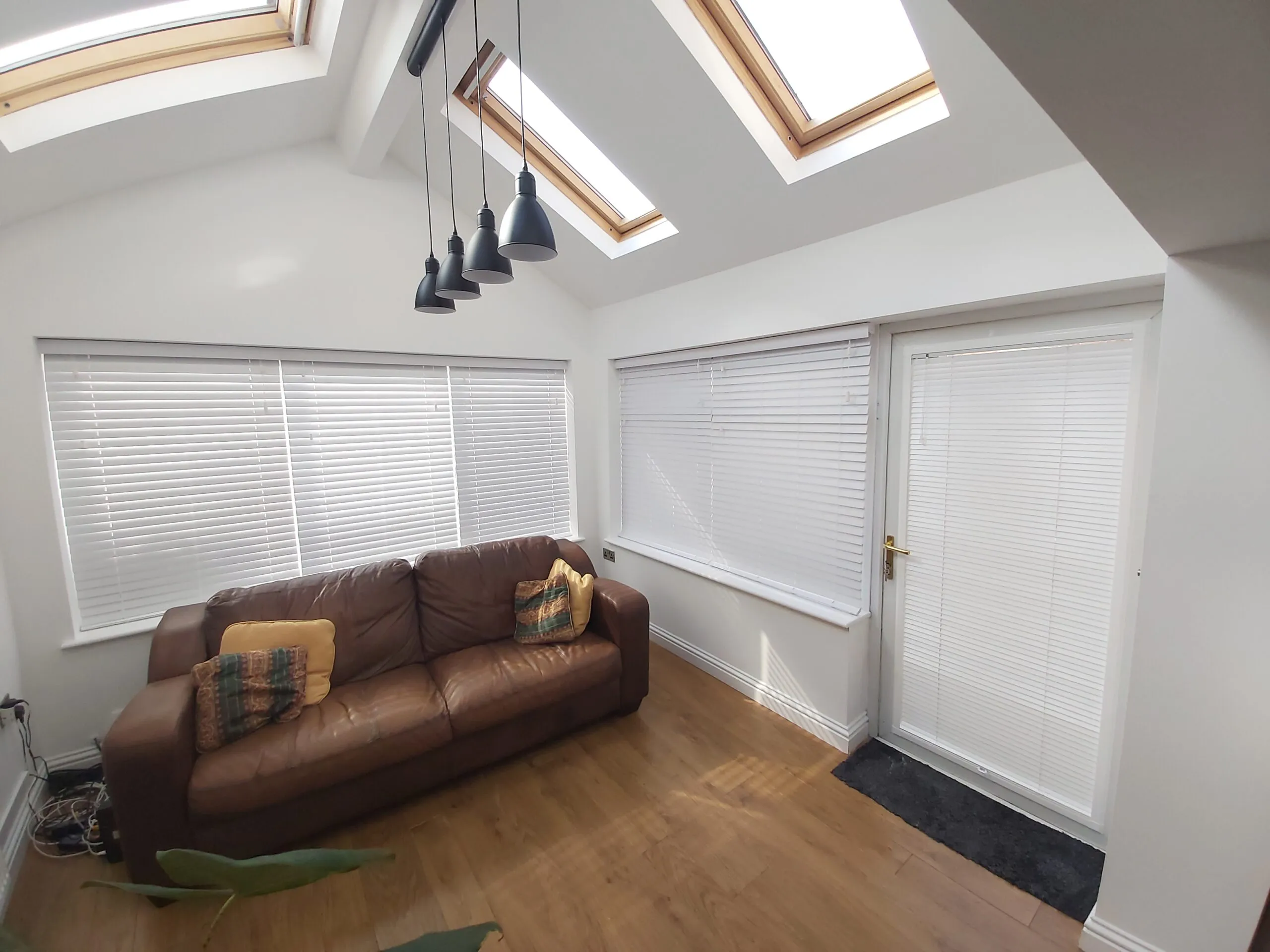 Perfect Fit blinds clipped neatly into glazed doors