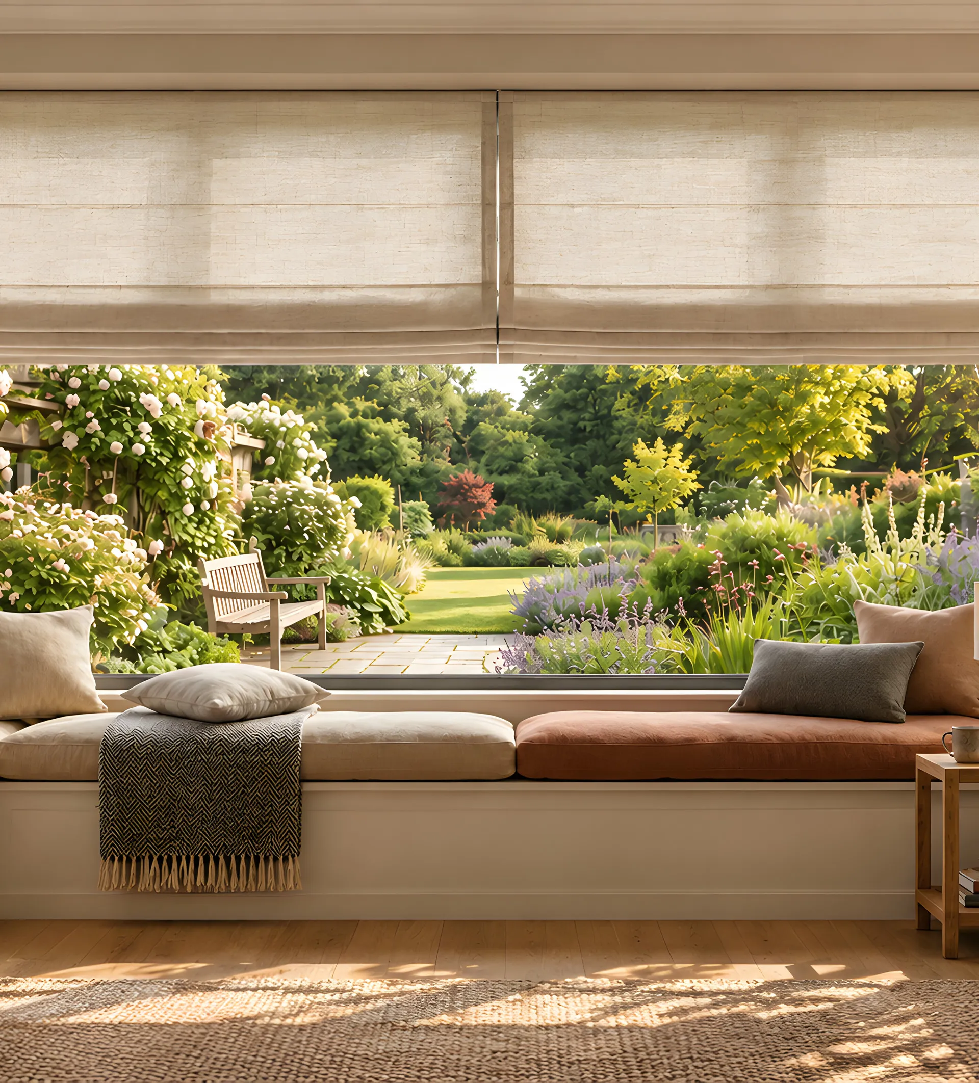 A finished blind installation showing the product detail discussed during a home visit in Macclesfield