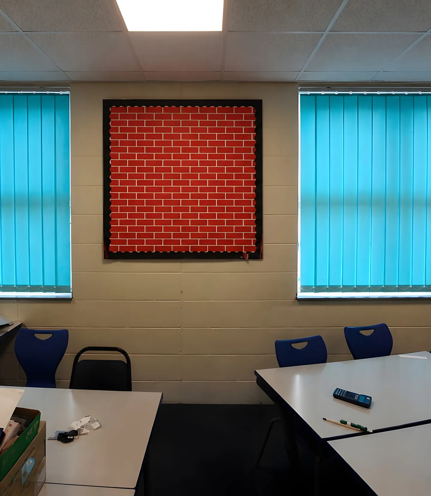Vertical blinds fitted as part of a school facilities programme